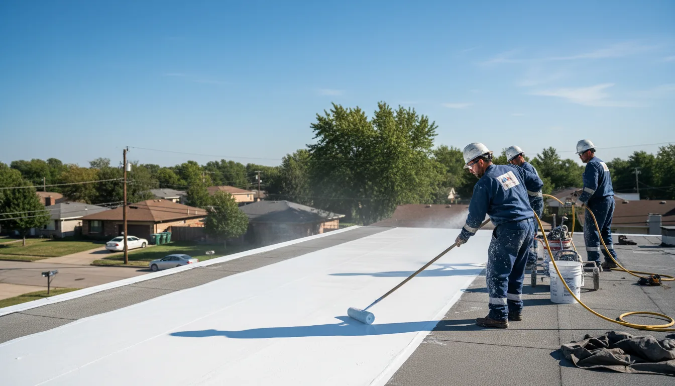 Commercial roof coating in Sheridan, TX near me